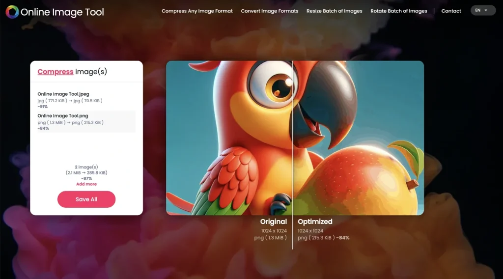 ابزار کاهش حجم تصاویر