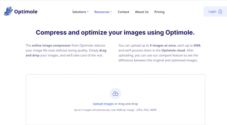 کاهش حجم تصاویر آنلاین
